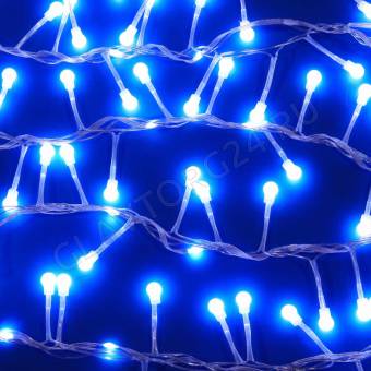СНОУ БУМ Гирлянда эл. вьюн 5м, 250LED, белый, эффект водопада, 7 режимов, ПВХ прозрачный, 220В