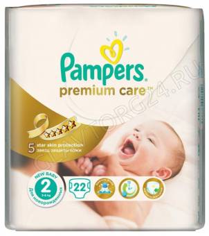 Памперс №20 Premium Care Newborn №1 (2-5 кг) 