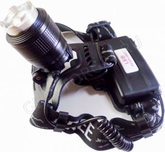 Фонарик Ultraflash E159  (фонарь налоб акк 3,7В, черн., LED, 5 Вт, фокус, 2 ак. 4 реж, бокс са)