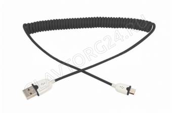 USB Кабель универсальный microUSB шнур витой 1,5М черный REXANT