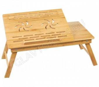 Столик-поднос д/ноутбука бамбук  59,5*32,8*35см